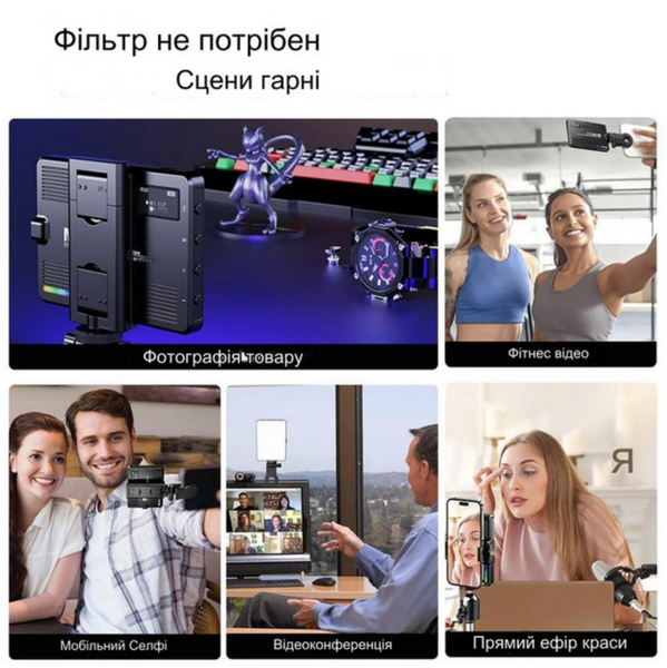 Портативный RGB свет M16 &ndash; аккумулятор 1500 mAh, 20 режимов, клипса в комплекте M16rgb фото