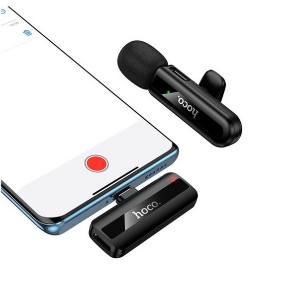 Мікрофон петличка для телефону HOCO L20 Type-C Black (IPhone / Android)  hoco l20 фото