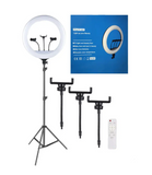 Кільцева LED-лампа LJJ-45 (45 см, 50 Вт, 416 LED) з металевим штативом 2.1 м і тримачами для телефону L-45 фото
