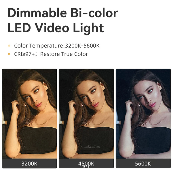 Світлодіодне студійне світло LED U-600 40 Вт, 21 см + штатив 2.1 м + 2 акумулятори + зарядка U600 + akb + tripod 2.1m фото