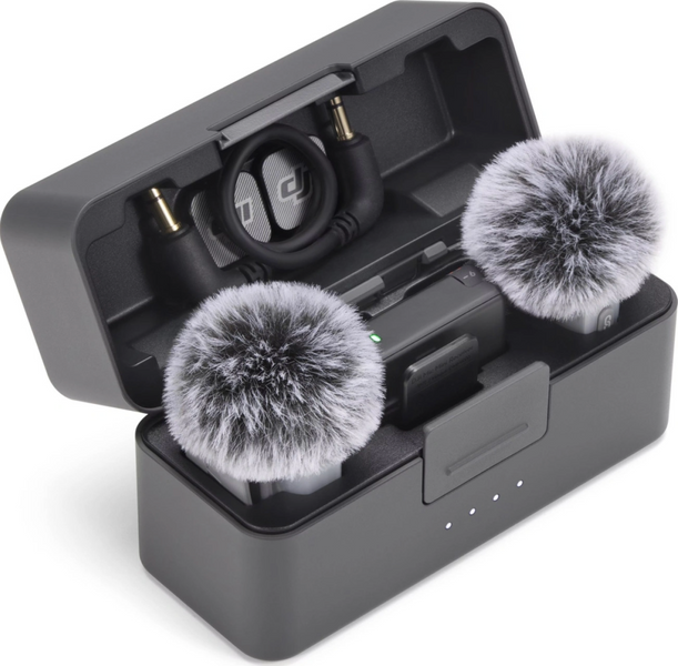 DJI Mic Mini 2 Бездротовий петличний мікрофон  (2 TX + 1 RX) із зарядним кейсом для Phone, Android,  ПК та камери dji mic mini 2 + камера фото