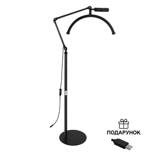 LED лампа Moon HD-M2X 42 см &mdash; лампа Луна для бʼюті майстрів чорна M2Х фото