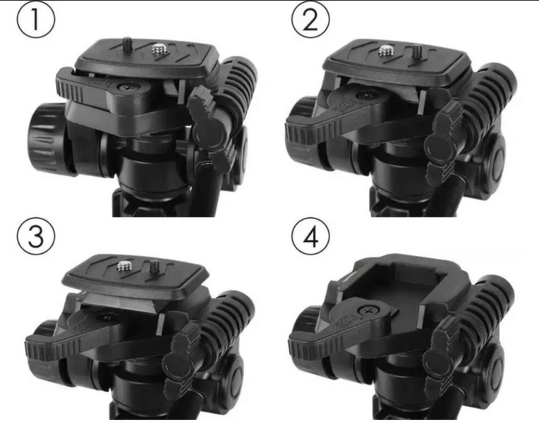 Штатив трипод Weifeng WT‑3520 для фотоаппарата (1.4м) и смартфона (1.5м),  + держатель для телефона чёрный 3520 фото