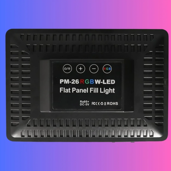 RGB LED світло PM-26 &mdash; кольорова лампа для контенту, відео та стримів без штативу Pm-26 фото