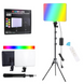 LED лампа PM-36 RGB зі штативом 2.1 м &mdash; прямокутне відеосвітло 36&times;25 см з пультом PM-36 фото 1