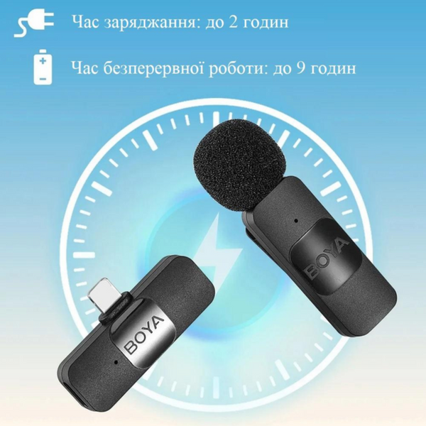 Бездротовий мікрофон BOYA BY-V10 для Android та iPhone Type-C &mdash; 1 мікрофон BOYA-BY-V10 фото
