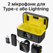 Бездротовий мікрофон петличка Hoco L17 (2 мікрофони) з шумоподавленням, Type-C + Lightning для телефону hoco-l17 фото 1
