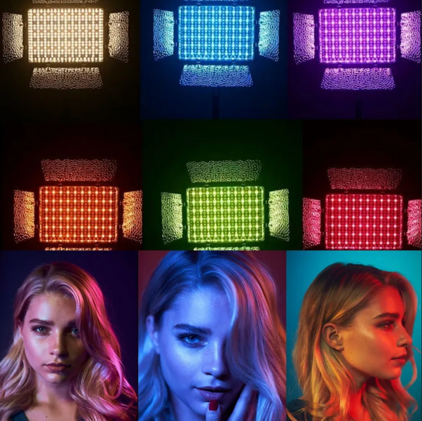 LED Світло Yongnuo YN300-IV RGB (3200&ndash;5600K) Bi-color + блок живлення від мережі 220В YN300-IY-RGB  фото